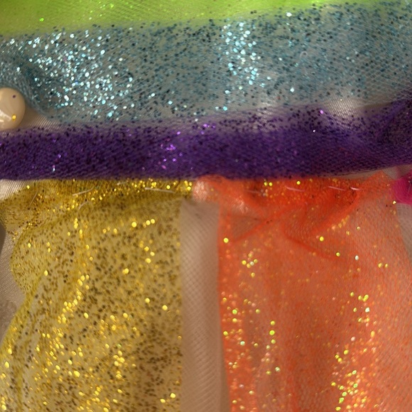 Halloween | Rainbow Tulle Dress | hand sewn rainbow | little girls size 5 - Picture 2 of 7